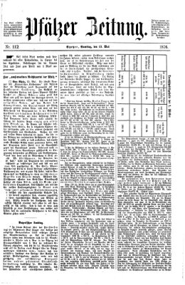 Pfälzer Zeitung Samstag 13. Mai 1876