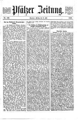 Pfälzer Zeitung Freitag 21. Juli 1876