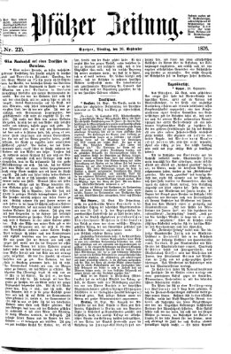 Pfälzer Zeitung Dienstag 26. September 1876