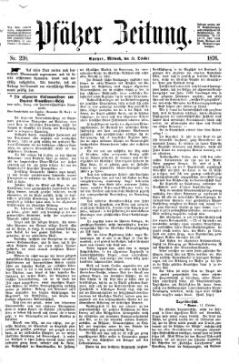 Pfälzer Zeitung Mittwoch 11. Oktober 1876