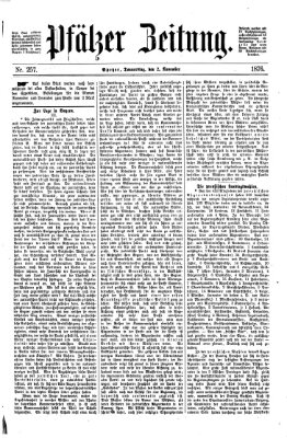 Pfälzer Zeitung Donnerstag 2. November 1876