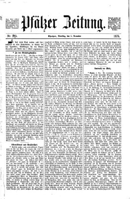 Pfälzer Zeitung Dienstag 5. Dezember 1876