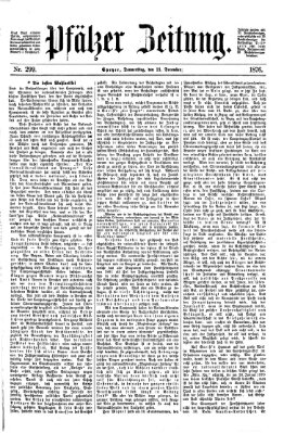 Pfälzer Zeitung Donnerstag 21. Dezember 1876