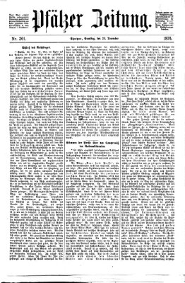 Pfälzer Zeitung Samstag 23. Dezember 1876