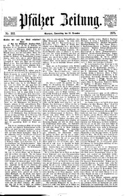 Pfälzer Zeitung Donnerstag 28. Dezember 1876