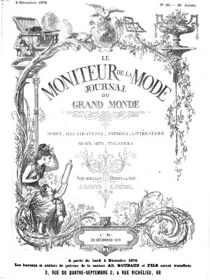 Le Moniteur de la mode Samstag 2. Dezember 1876