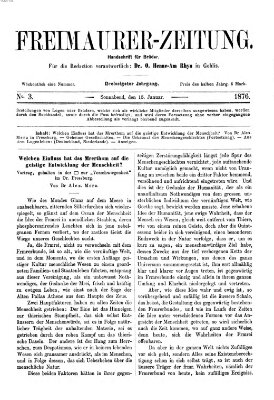 Freimaurer-Zeitung Samstag 15. Januar 1876