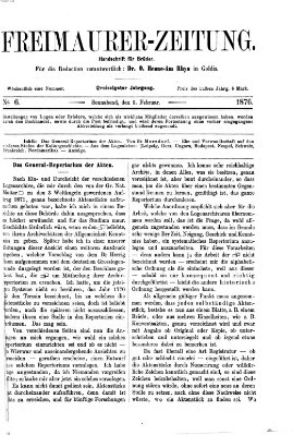 Freimaurer-Zeitung Samstag 5. Februar 1876