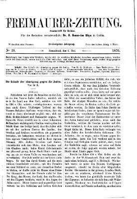 Freimaurer-Zeitung Samstag 6. Mai 1876