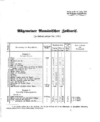 Preußisches Handels-Archiv Freitag 22. September 1876