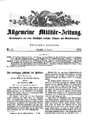 Allgemeine Militär-Zeitung Mittwoch 19. Januar 1876