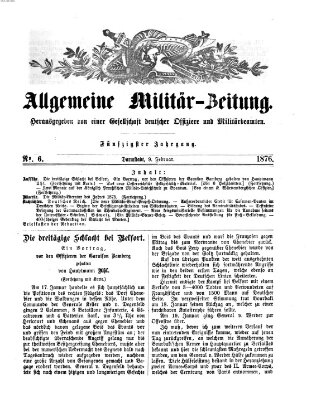 Allgemeine Militär-Zeitung Mittwoch 9. Februar 1876