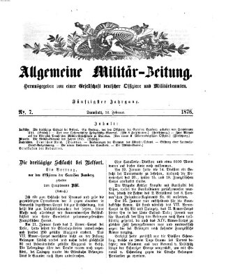 Allgemeine Militär-Zeitung Mittwoch 16. Februar 1876