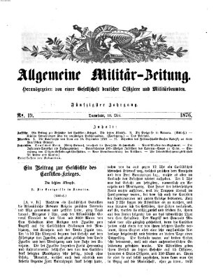 Allgemeine Militär-Zeitung Mittwoch 10. Mai 1876