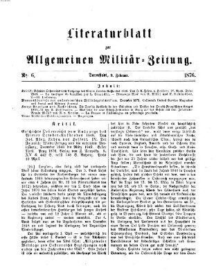 Allgemeine Militär-Zeitung Mittwoch 9. Februar 1876