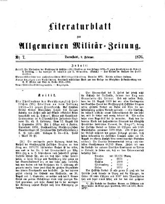 Allgemeine Militär-Zeitung Mittwoch 9. Februar 1876