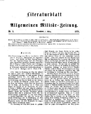 Allgemeine Militär-Zeitung Mittwoch 1. März 1876