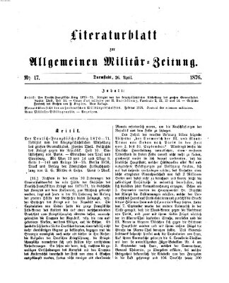 Allgemeine Militär-Zeitung Mittwoch 26. April 1876