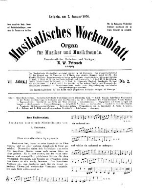 Musikalisches Wochenblatt Freitag 7. Januar 1876