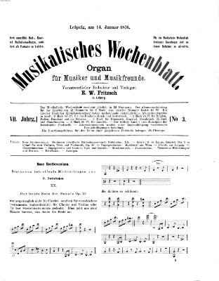 Musikalisches Wochenblatt Freitag 14. Januar 1876