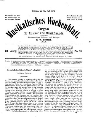 Musikalisches Wochenblatt Freitag 12. Mai 1876