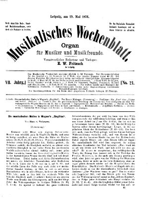 Musikalisches Wochenblatt Freitag 19. Mai 1876