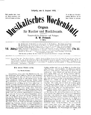 Musikalisches Wochenblatt Freitag 4. August 1876