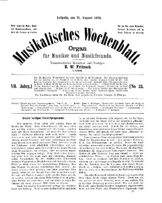 Musikalisches Wochenblatt Freitag 11. August 1876