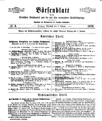 Börsenblatt für den deutschen Buchhandel Mittwoch 5. Januar 1876