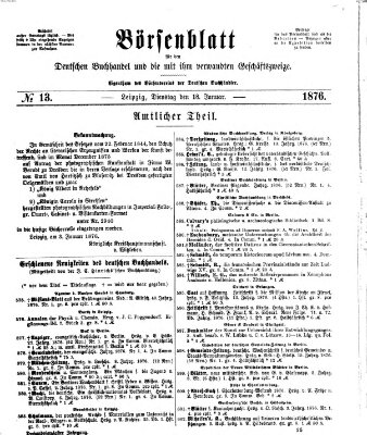 Börsenblatt für den deutschen Buchhandel Dienstag 18. Januar 1876