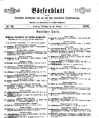 Börsenblatt für den deutschen Buchhandel Dienstag 25. Januar 1876