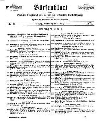 Börsenblatt für den deutschen Buchhandel Donnerstag 2. März 1876