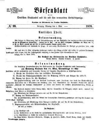 Börsenblatt für den deutschen Buchhandel Montag 1. Mai 1876