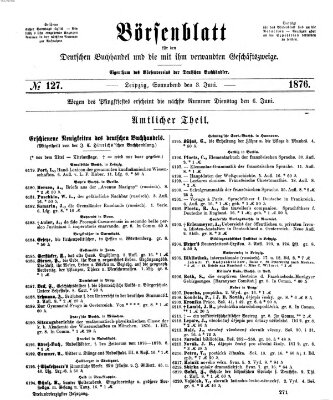 Börsenblatt für den deutschen Buchhandel Samstag 3. Juni 1876