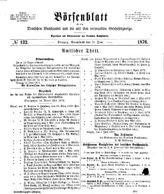 Börsenblatt für den deutschen Buchhandel Samstag 10. Juni 1876