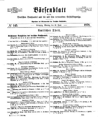 Börsenblatt für den deutschen Buchhandel Montag 26. Juni 1876