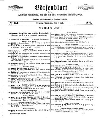 Börsenblatt für den deutschen Buchhandel Donnerstag 6. Juli 1876