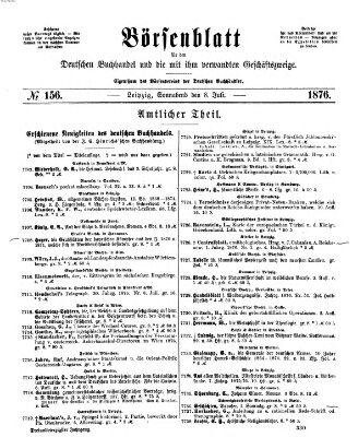 Börsenblatt für den deutschen Buchhandel Samstag 8. Juli 1876