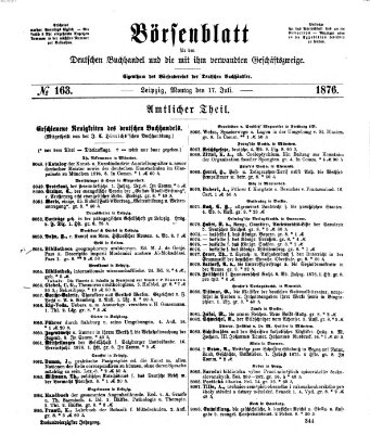 Börsenblatt für den deutschen Buchhandel Montag 17. Juli 1876