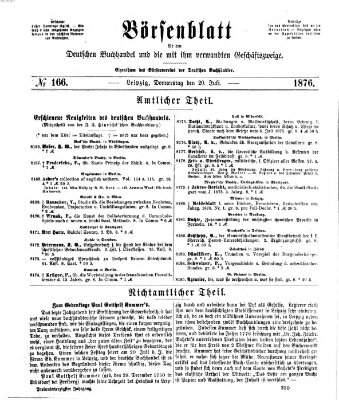 Börsenblatt für den deutschen Buchhandel Donnerstag 20. Juli 1876