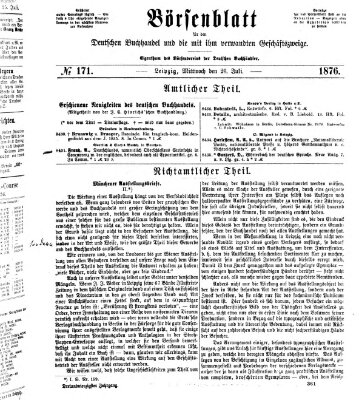 Börsenblatt für den deutschen Buchhandel Mittwoch 26. Juli 1876