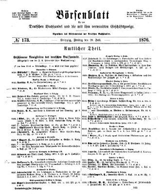 Börsenblatt für den deutschen Buchhandel Freitag 28. Juli 1876