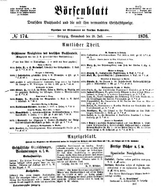 Börsenblatt für den deutschen Buchhandel Samstag 29. Juli 1876