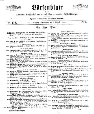 Börsenblatt für den deutschen Buchhandel Donnerstag 3. August 1876