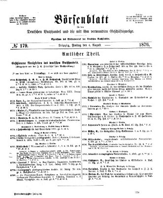 Börsenblatt für den deutschen Buchhandel Freitag 4. August 1876