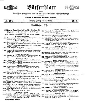 Börsenblatt für den deutschen Buchhandel Freitag 18. August 1876