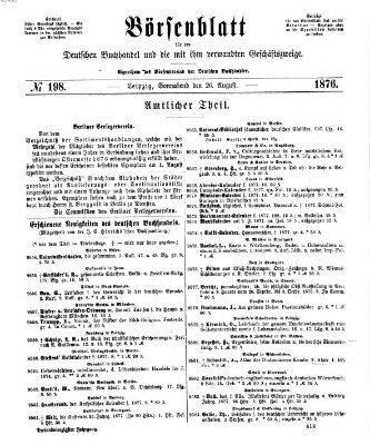 Börsenblatt für den deutschen Buchhandel Samstag 26. August 1876