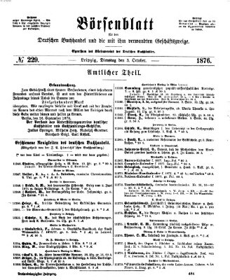 Börsenblatt für den deutschen Buchhandel Dienstag 3. Oktober 1876