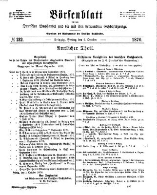 Börsenblatt für den deutschen Buchhandel Freitag 6. Oktober 1876