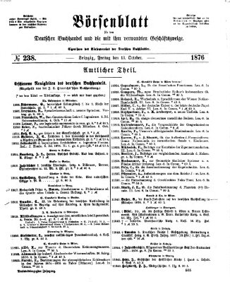 Börsenblatt für den deutschen Buchhandel Freitag 13. Oktober 1876